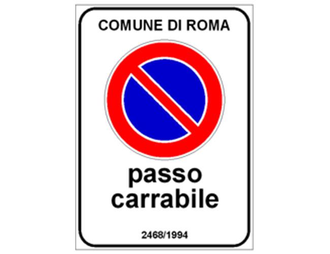 Divieto sosta per passo carrabile