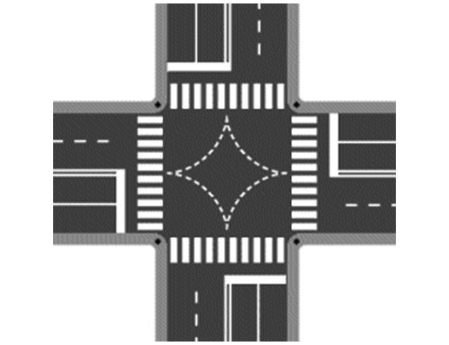 Strisce curve discontinue